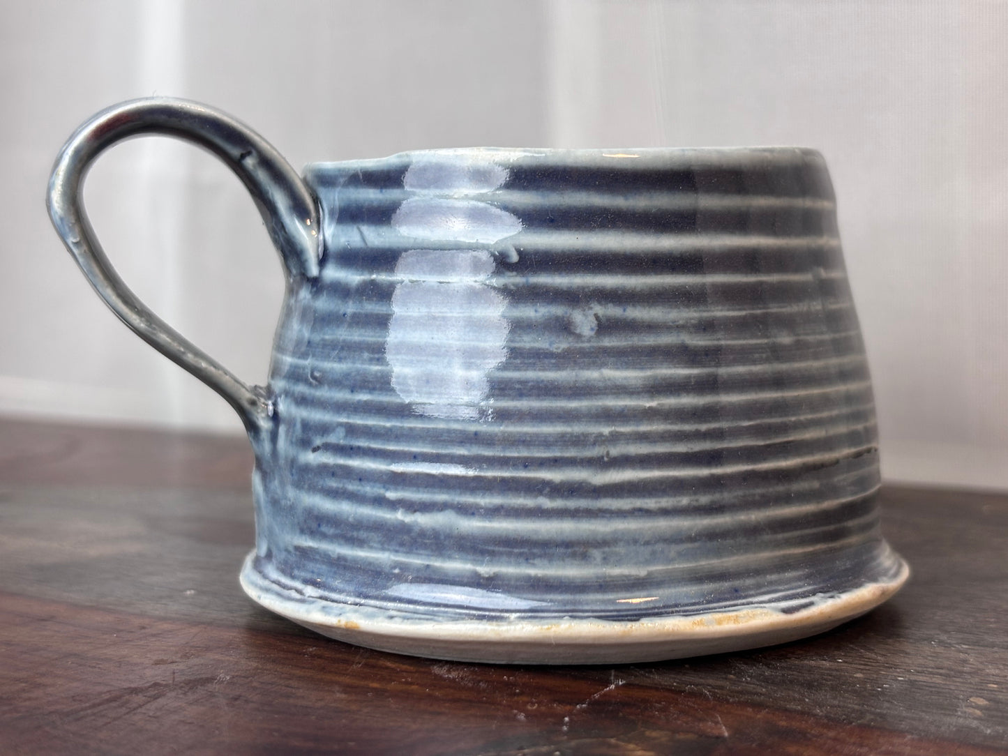 Dark Blue Striped Mug